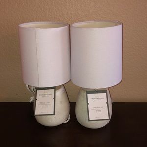 NWT Two Pack- Threshold Table Top Lamps with lampshade.
